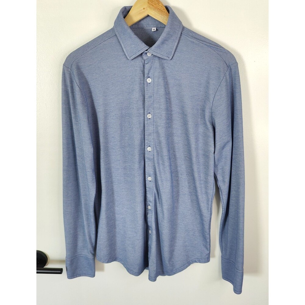 State & Liberty Shirt Medium Blue Long Sleeve Button Up Mens Casual Preppy